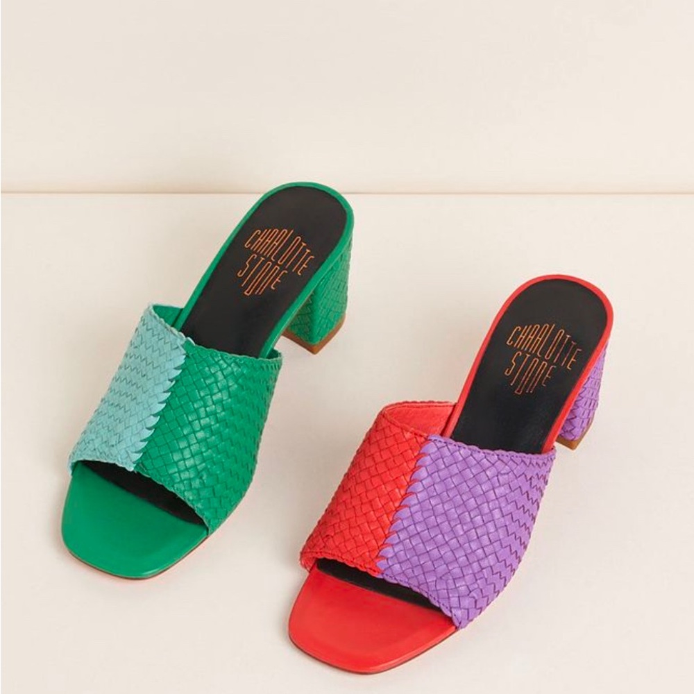 NWT Charlotte Stone Lenu Mules - Tropical